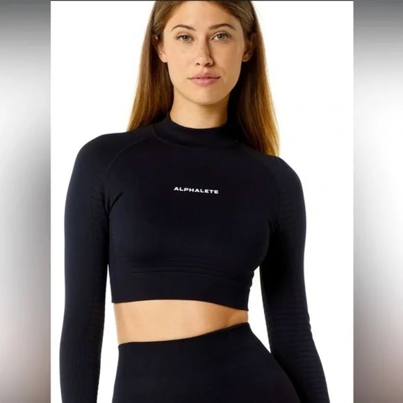 Alphalete Ozone High Neck Compression Shirt Women’s Medium - Picture 1 of 10